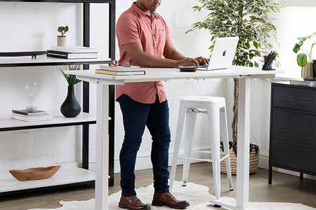 Velocity Height Adjustable Standing Desk - White