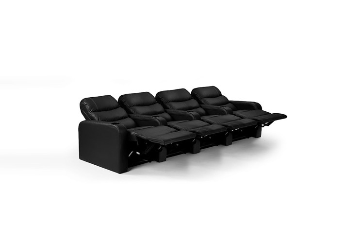Cinema Pro 4 Seater Recliner - Black -