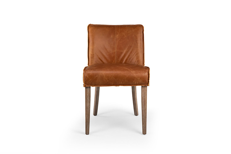 Christian Leather Dining Chair - Tan Dining Chairs - 1