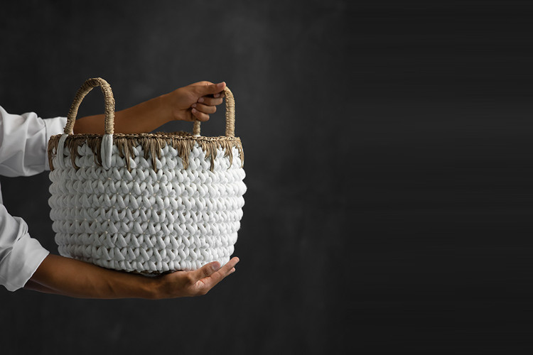 Kiman - Medium - White & Natural | Baskets | Decorative Items | Decor | Cielo -