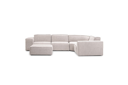 Jagger Modular - Corner Couch With Ottoman - Taupe -