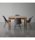 Montreal Enzo Square 4 Seater Dining Set (1.2m) - Vintage Grey