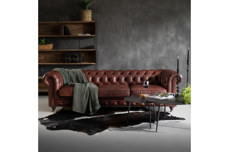 3 Seater Leather Couch Promo