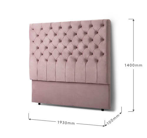 cielo_bethany_headboard_king_velvet_pink_dimnensions