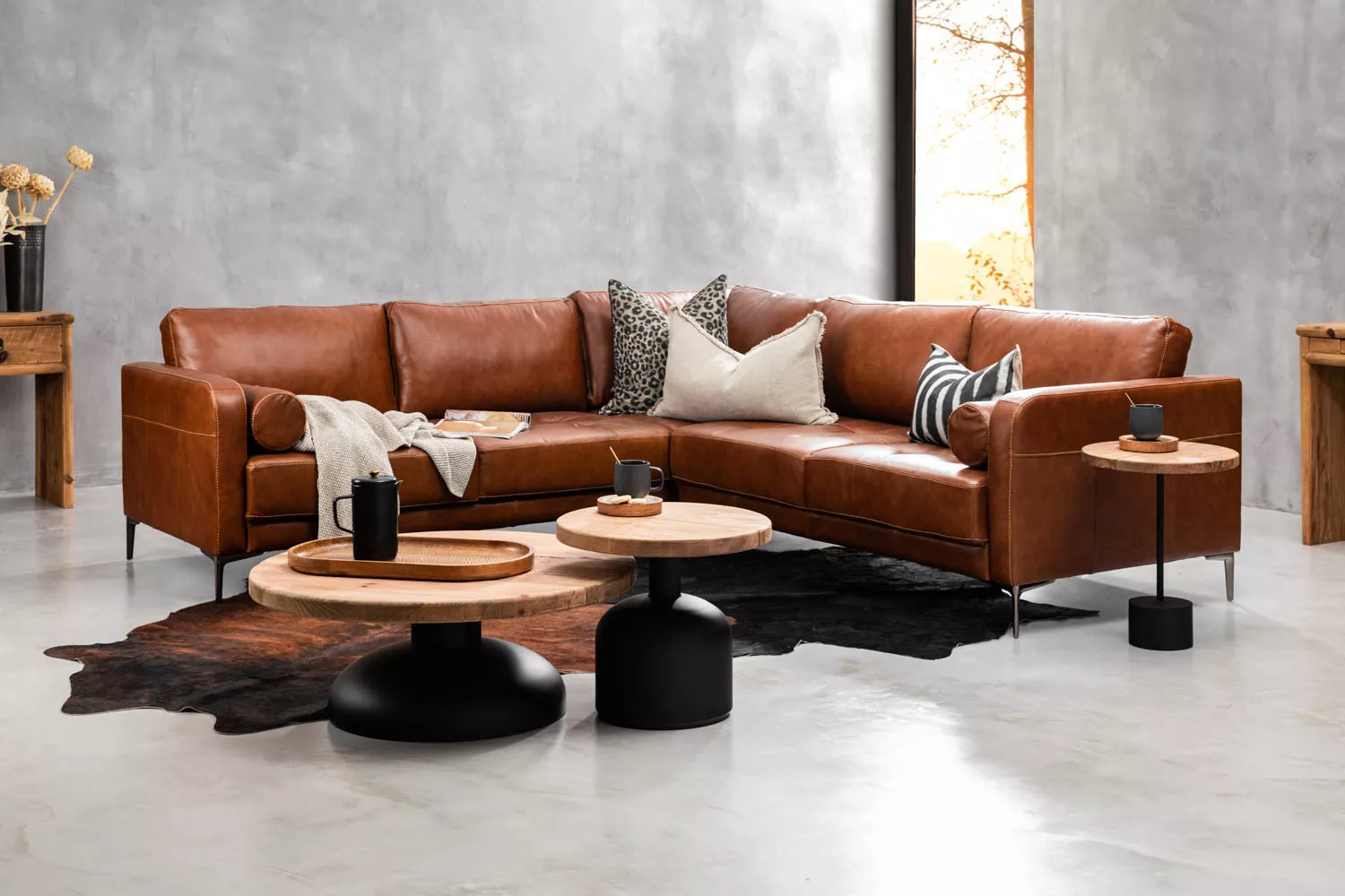 cielo_hayden_leather_corner_couch_burnt_tan