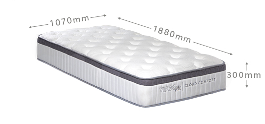 cielo_cloud_comfort_mattress_3/4_dimensions