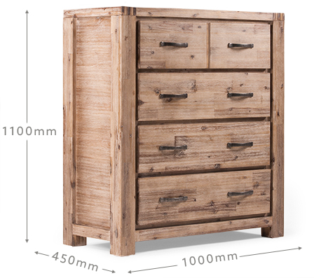 Vancouver Acacia Wood Chest Of Drawers