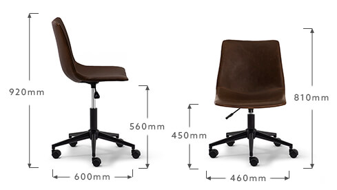 cielo_watson_office_chair_brown_dimensions
